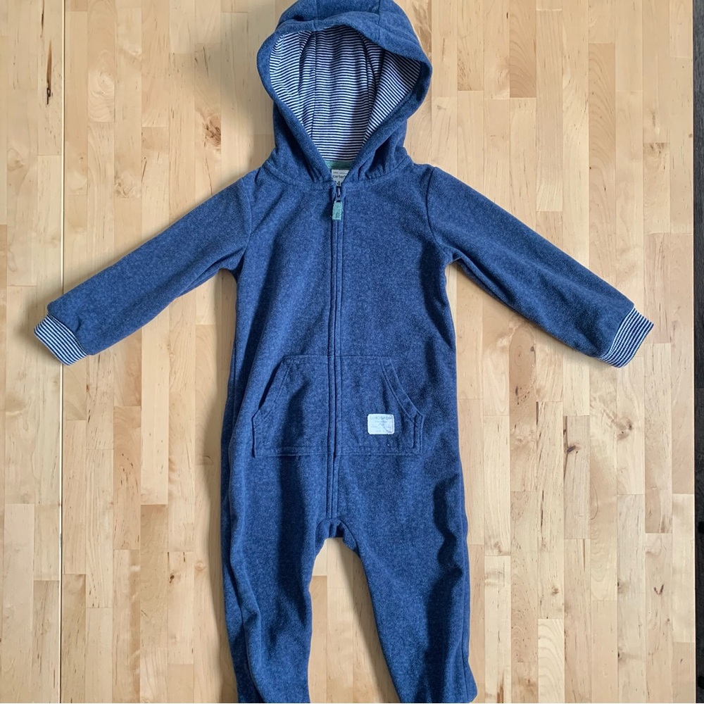 Carter’s - 24M - Dinosaur Fleece Zip Uo Onesie